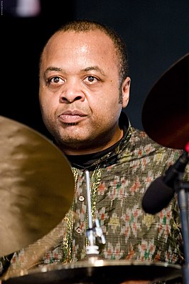 Jeff 'Tain' Watts tijdens een optreden met het kwartet van Branford Marsalis, 2007