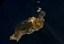 Nasa-Satellietbeeld van Lanzarote