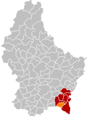 Localização de Mondorf-les-Bains em Luxemburgo