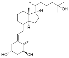 ▵ Structuurformule van calcitriol, de actieve vorm van vitamine D