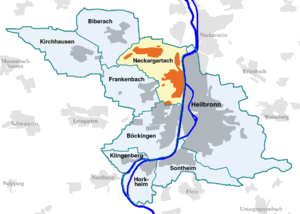 Lage von Neckargartach in Heilbronn