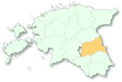 Location of Tartu County