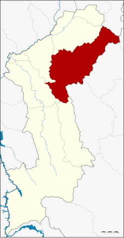 แผนที่จังหวัดลำพูน เน้นอำเภอแม่ทา