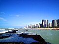 Boa Viagem view from the sea reefs.