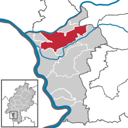 Läget för Rüsselsheim i Landkreis Gross-Gerau