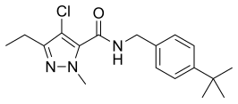 Structuurformule van tebufenpyrad