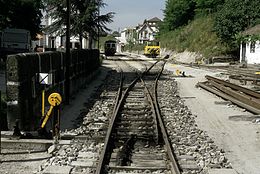 Estação de Amarante (em 1996), término da Linha do Tâmega entre 1909 e 1926 e entre 1990 e 2009.