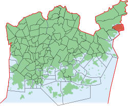 Position of Karhusaari within Helsinki