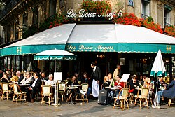 The "Deux Magots" cafe