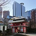 境内より高層ビル群を望む（2023年2月）