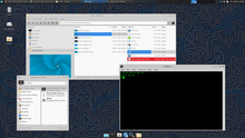 Capture d’écran d’un bureau fonctionnant avec Xfce.