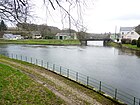 La confluence entre l'Aulne et l'Hyères à Pont-Triffen (canal de Nantes à Brest).