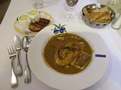 Bouillabaisse par Paul Bocuse, brasserie Le Sud.