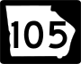 State Route 105 marker