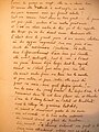 Manuscrit autographe avec une écriture de jeunesse ; texte en vers.