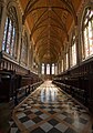 Olhando para o leste, St John's College Chapel, Cambridge (1863-69)