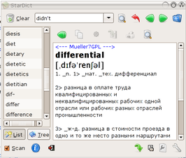 Screenshot van StarDict