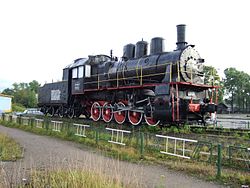 Steam locomotive in Nyandoma, Nyandomsky District