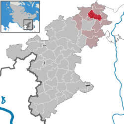 Elhelyezkedése Schleswig-Holstein térképén