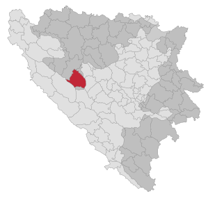 Lage der Gemeinde Šipovo in Bosnien und Herzegowina (anklickbare Karte)