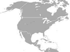 Distribuição geográfica (três pequenas áreas no território dos EUA)