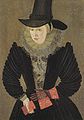 Joan Alleyn wearing a green ruff trimmed with lace, England, 1596.[12]