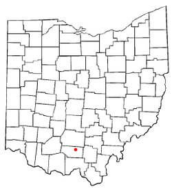 Location of Waverly, Ohio