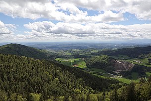 Thannhausen vom Hohen Zetz aus gesehen