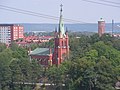 Kirche von Trollhättan fotografiert vom Kopparklinten