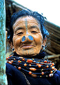 Wanita suku Apatani, Arunachal Pradesh.