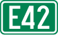 Cartouche signalétique représentant la E42