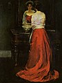 Lady in Red by artist Charles Webster Hawthorne, circa 1910