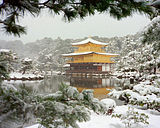 雪の金閣寺