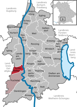 Unterdießen - Localizazion