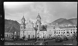 A photo of the Bogotá Cathedral in 1950