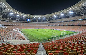 Der Innenraum des King Abdullah Sports City Stadium im April 2019