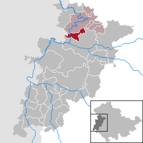 Poziția Krauthausen pe harta districtului Wartburgkreis