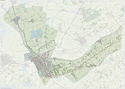 Kaart van Heerenveen-munisipaliteit