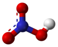 Resonance ball and stick model of nitric acid