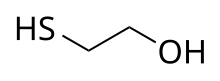 Structuurformule van 2-mercapto-ethanol