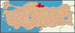 Location of Samsun