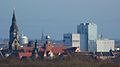 St. Michael's Church with the headquarters of Stadtwerke Leipzig to the right