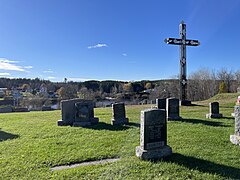 Cimetière Curé-Adélard-Lamy, rivière Batiscan, embouchure de la rivière Pierre-Paul et pont P01548 sur la route 352