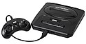 A North American Sega Genesis video game console with 6-button controller