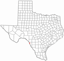 Location of Quemado, Texas