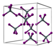 Ball-and-stick model of the unit cell of tin tetraiodide