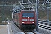 München-Nürnberg-Express arriving at Kinding pulled by a Class 101 engine