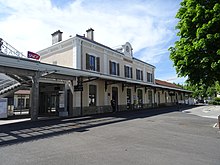 Le bâtiment voyageurs de la gare de Thonon.