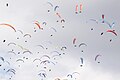 Una giornata di gara del Campionato del mondo di parapendio 2017 (task di Rubbio, (VI))