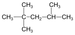 Lewis structure for an alkane.